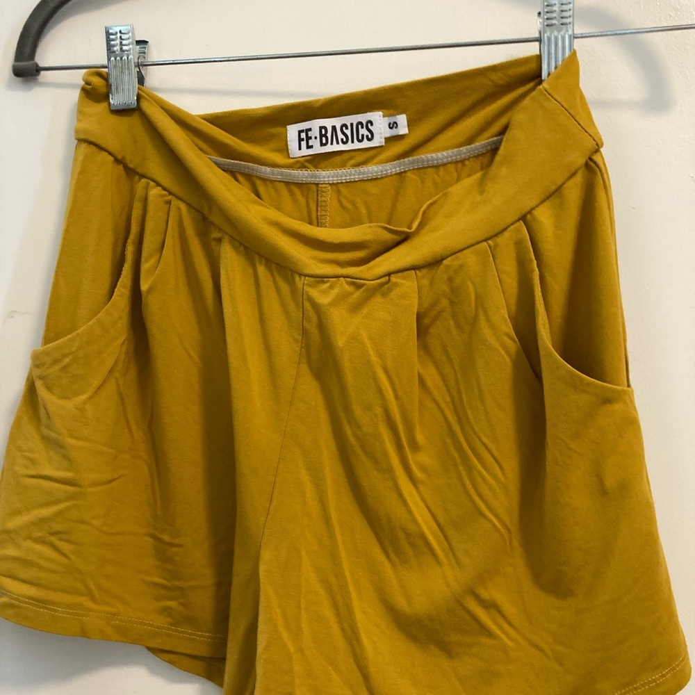 Fighting Eel Mustard Yellow Women's Shorts - Picture 3 of 3